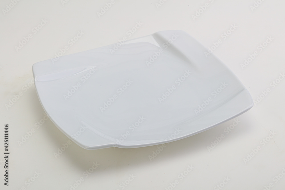 White proclean plate for serving White proclean plate for serving