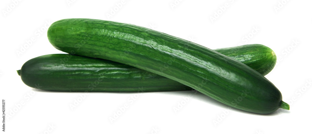 Cucumbers smooth isolated on white background Cucumbers smooth isolated on white background