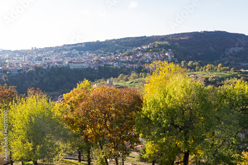 Fototapeta Naklejka Na Ścianę i Meble -  Panoramic view of city of Veliko Tarnovo, Bulgaria