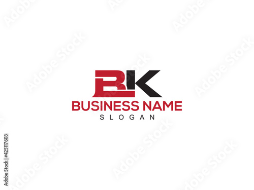 BK Letter Logo, bk logo image vector stock