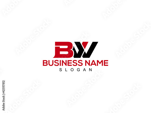 BW Letter Logo, bw logo image vector for business