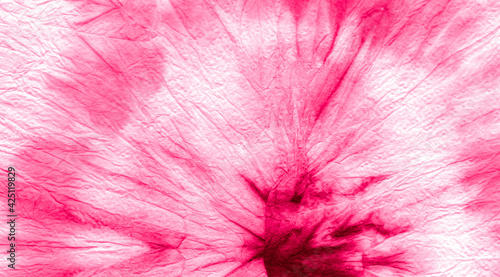  Pink Tie Dye Wash. Ink Print Craft Pattern.