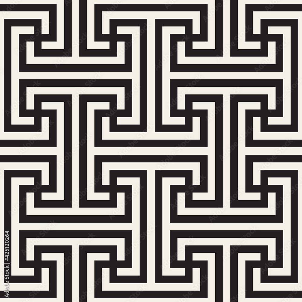 Vector seamless geometric pattern. Simple abstract lines lattice. Repeating elements stylish background Vector seamless geometric pattern. Simple abstract lines lattice. Repeating elements stylish background