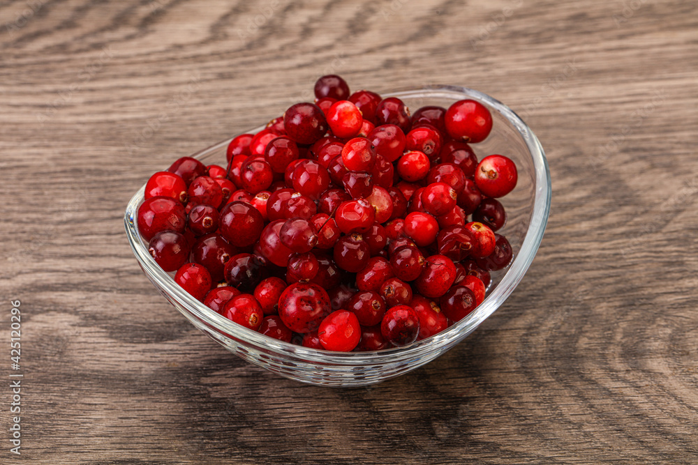 Sweet and tasty cranberry in the bowl Sweet and tasty cranberry in the bowl