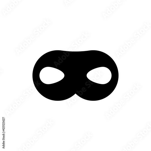 Prom mask flat icon. Simple style theater mask symbol. Event sign. Logo design element. T-shirt printing. Vector for sticker.