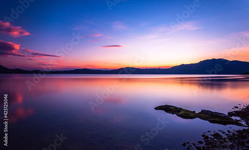 A deserted lake view