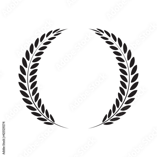 Black laurel award icon. Applicable for awards