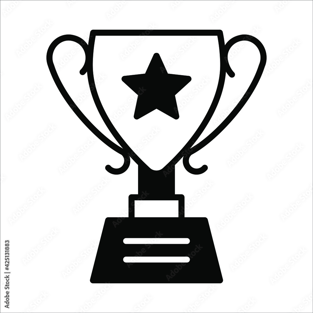 Cricket Award ,trophy black filled line vector icon isolated Cricket Award ,trophy black filled line vector icon isolated