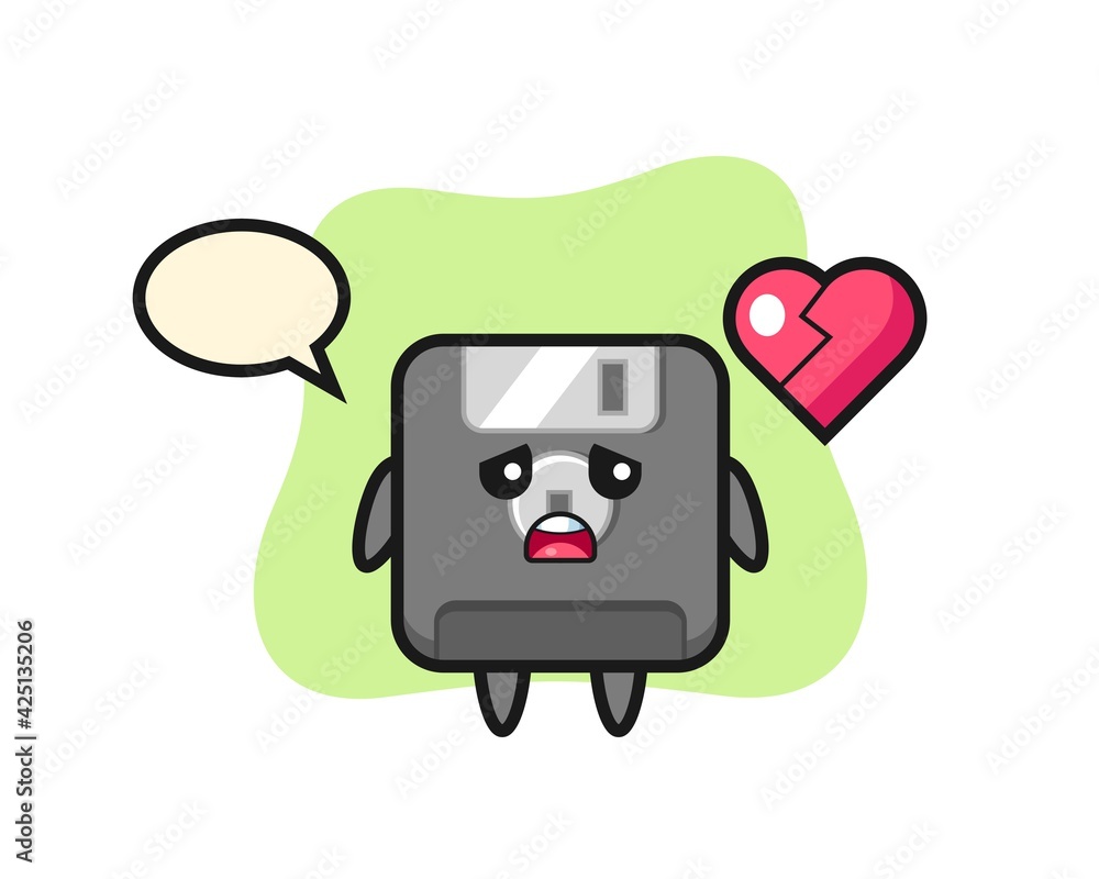 floppy disk cartoon illustration is broken heart floppy disk cartoon illustration is broken heart