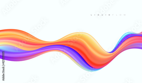 Colorful liquid wave background, Dynamic 3d color flow vector element for website, brochure, poster. Colorful wavy vector illustration, Modern background design.