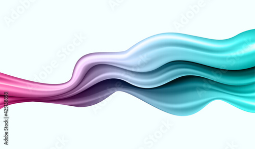 Colorful liquid wave background, Dynamic 3d color flow vector element for website, brochure, poster. Colorful wavy vector illustration, Modern background design.