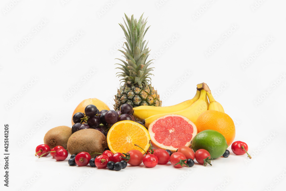 group of fresh ripe fruits . Food concept background. group of fresh ripe fruits . Food concept background.