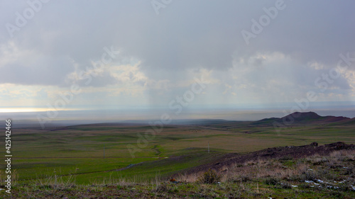 Early spring mountains view, Shengeldy, Kazakhstan