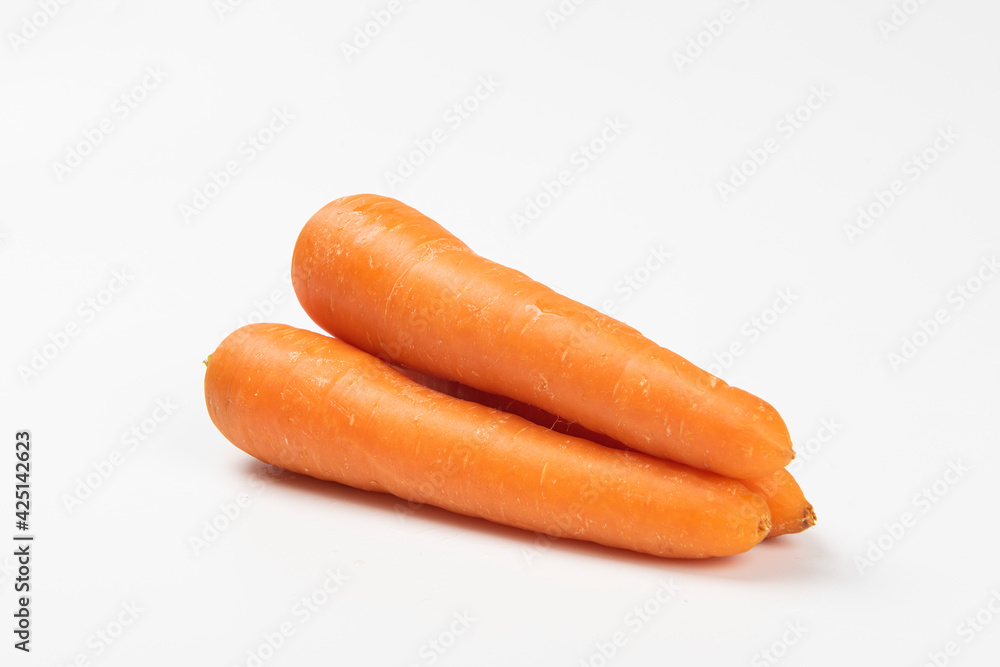 Fresh carrots isolated on white background Fresh carrots isolated on white background