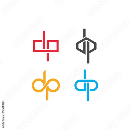 dp letter logo vector icon illustration