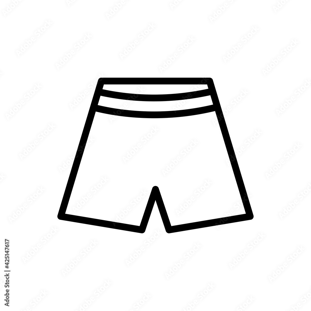 shorts icon line style vector shorts icon line style vector