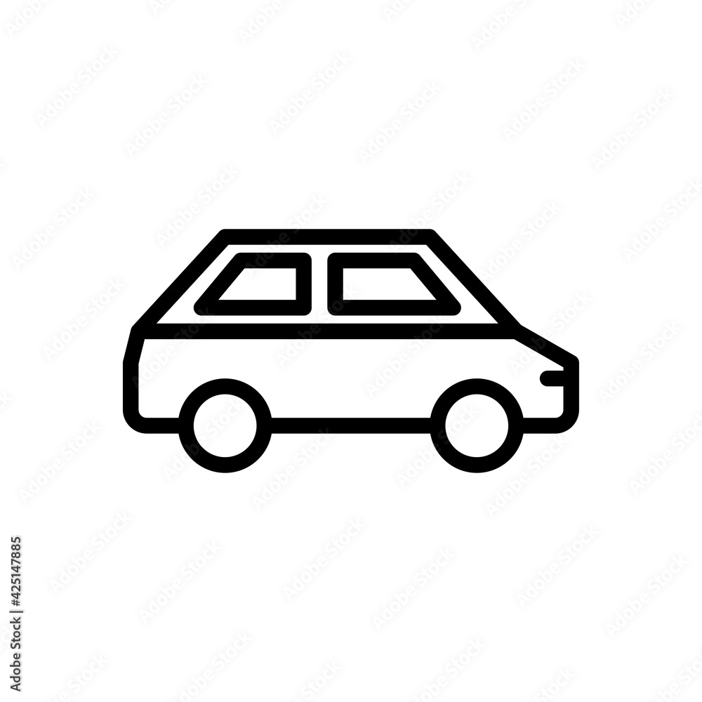 car icon line style vector for your web, mobile app logo UI design