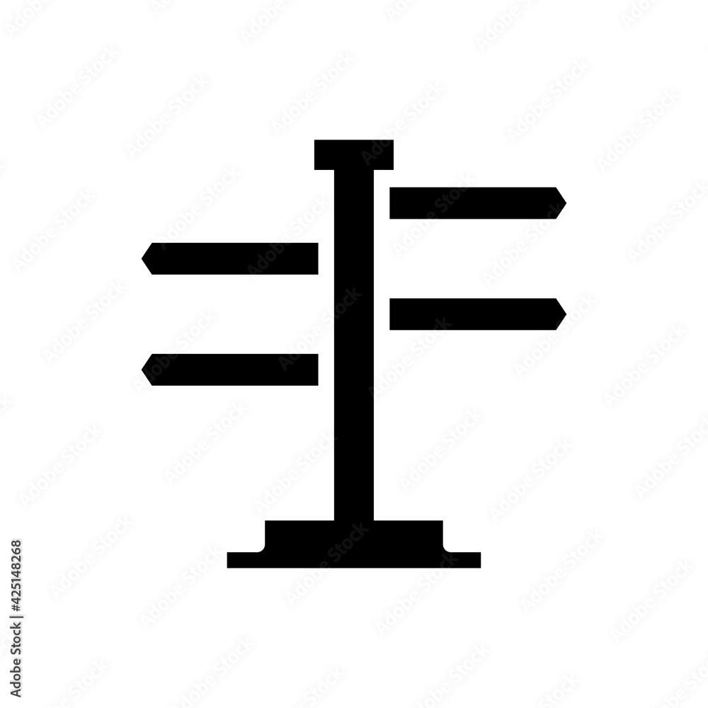 Road sign post icon vector element Road sign post icon vector element