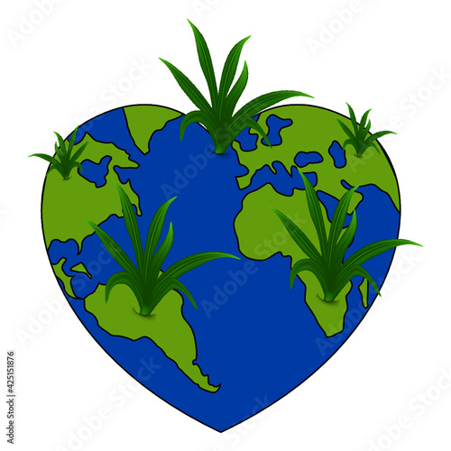 Ilustración del concepto abstracto día de la tierra celebración mundial activismo ambiental salvar el planeta cambio climático