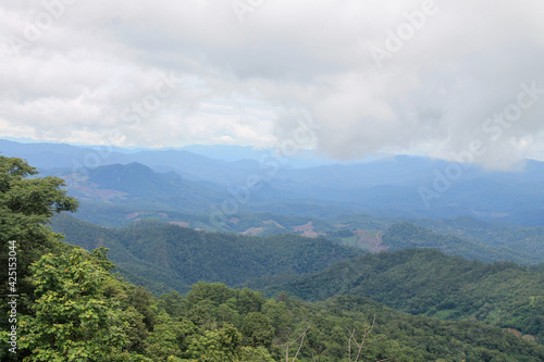 View from Doi Kiew Lom View Point in Mae Hong Son Province, Thailand