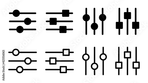 Setting Icon set. Cog Settings Icon Symbol