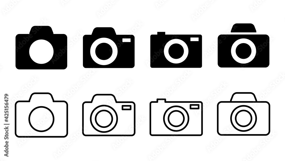 Camera icon set. photo camera icon. camera photography icon. Camera icon set. photo camera icon. camera photography icon.