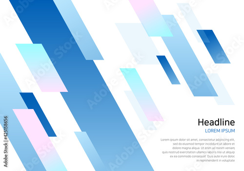 Geometric vector background design of blue gradient color.