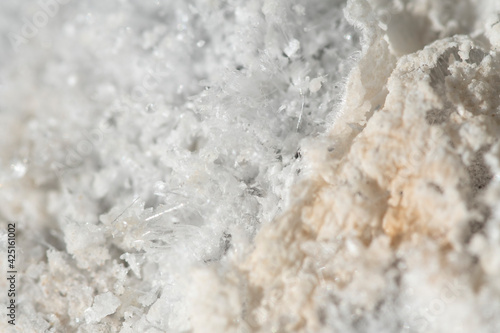 Macro closeup marine salt crystals