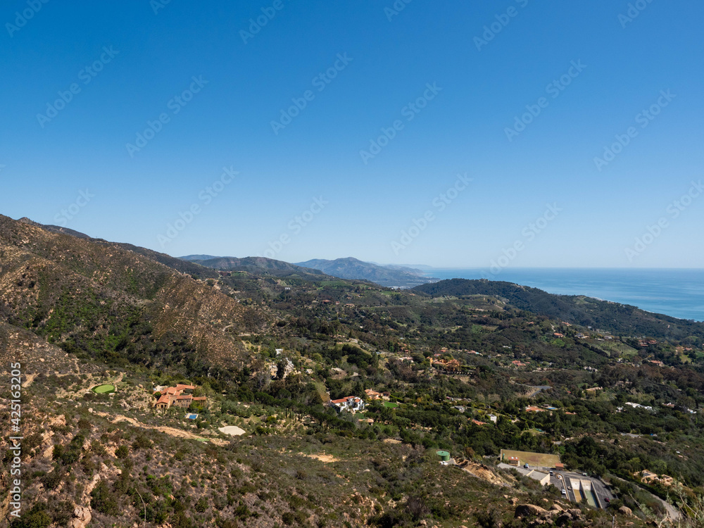Old Romero Canyon Trail in Montecito, California near Santa Barbara on a clear, sunny spring day