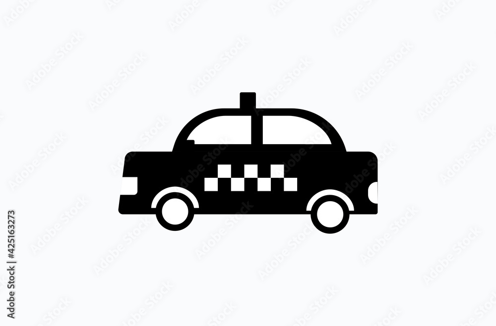 Taxi car vector flat icon. Isolated taxi vehicle emoji illustration Taxi car vector flat icon. Isolated taxi vehicle emoji illustration
