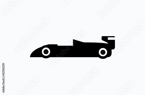 Race car vector flat icon. Isolated racing car emoji illustration
