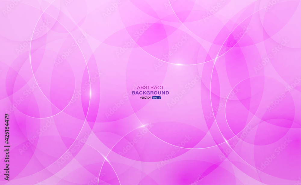 Abstract overlapping pink circles on gradient background with line circle and light. Vector illustration Abstract overlapping pink circles on gradient background with line circle and light. Vector illustration