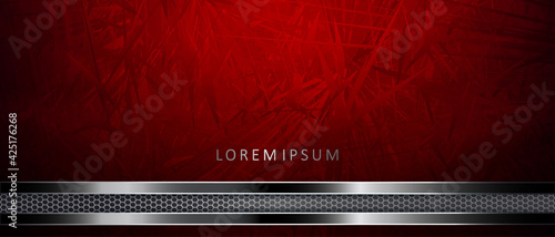 Red gradient texture composition, narrow horizontal mesh border with border