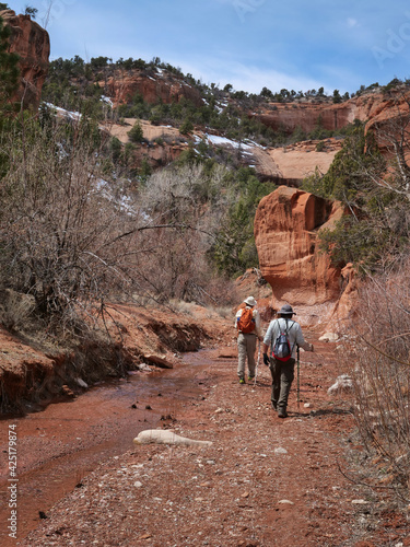 Backpacking in the rugged Red Rock country.