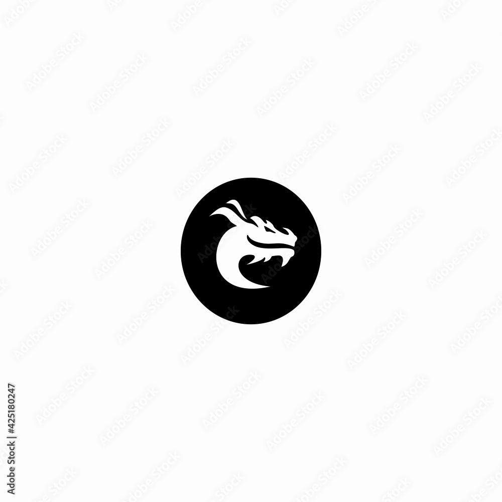 O Letter logo icon with dragon icon design vector illustration O Letter logo icon with dragon icon design vector illustration