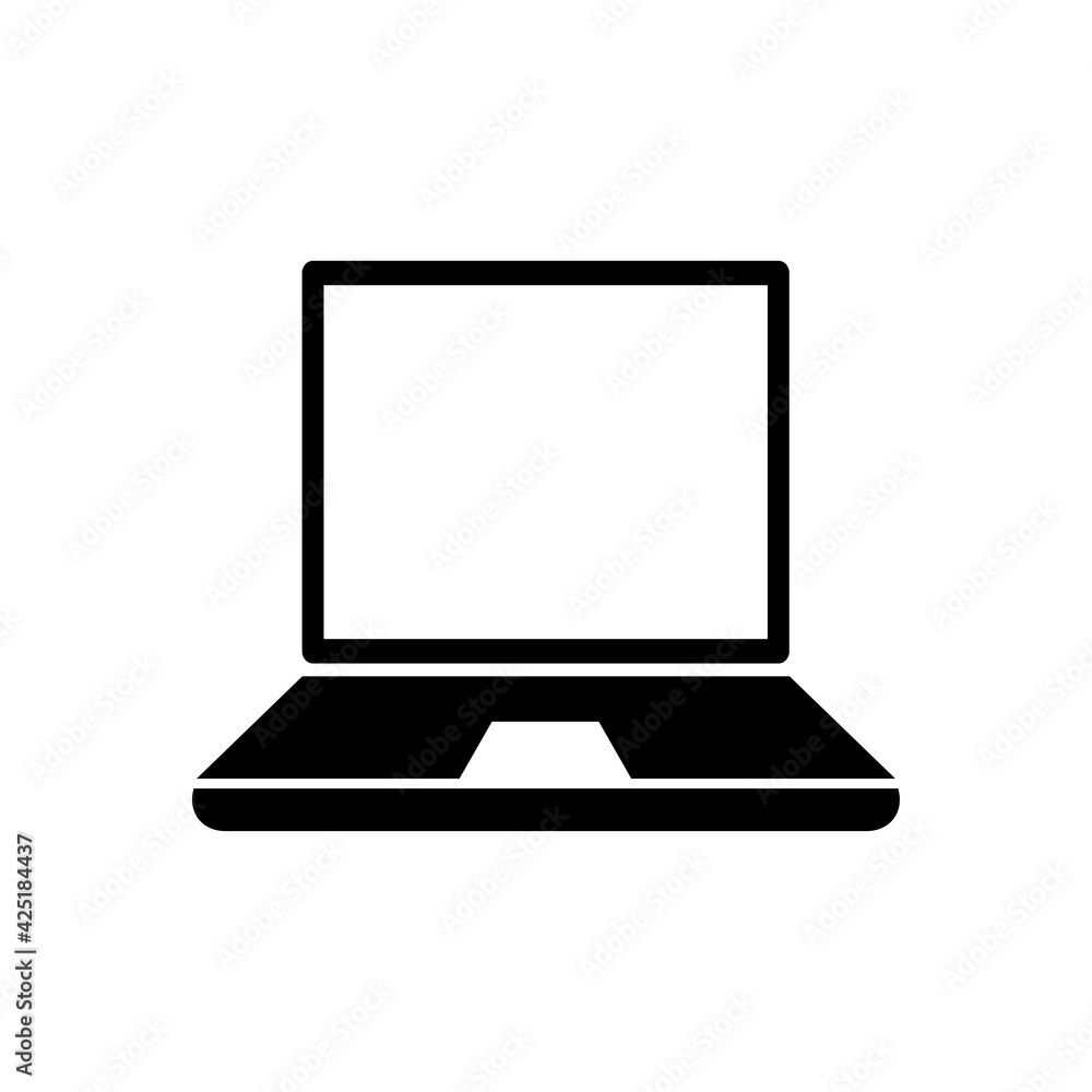 laptop icon design, outline style, vector eps10 laptop icon design, outline style, vector eps10