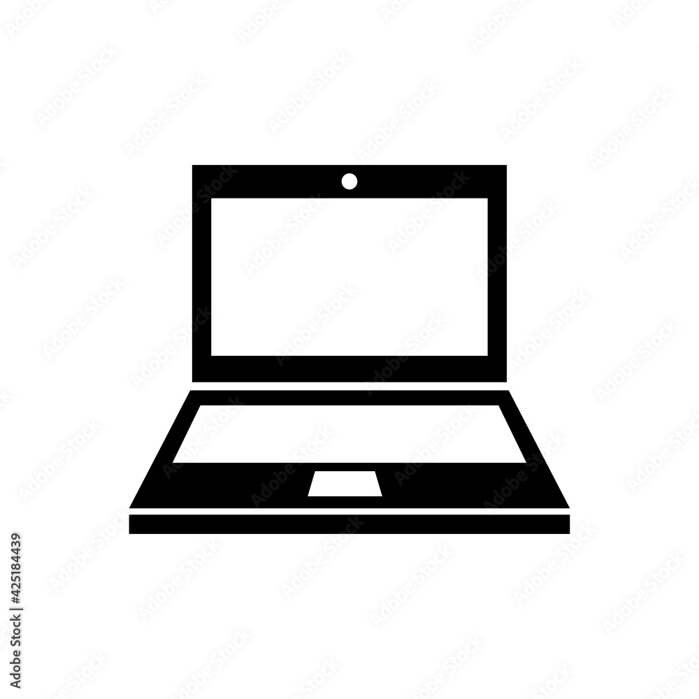 laptop icon design, outline style, vector eps10 laptop icon design, outline style, vector eps10