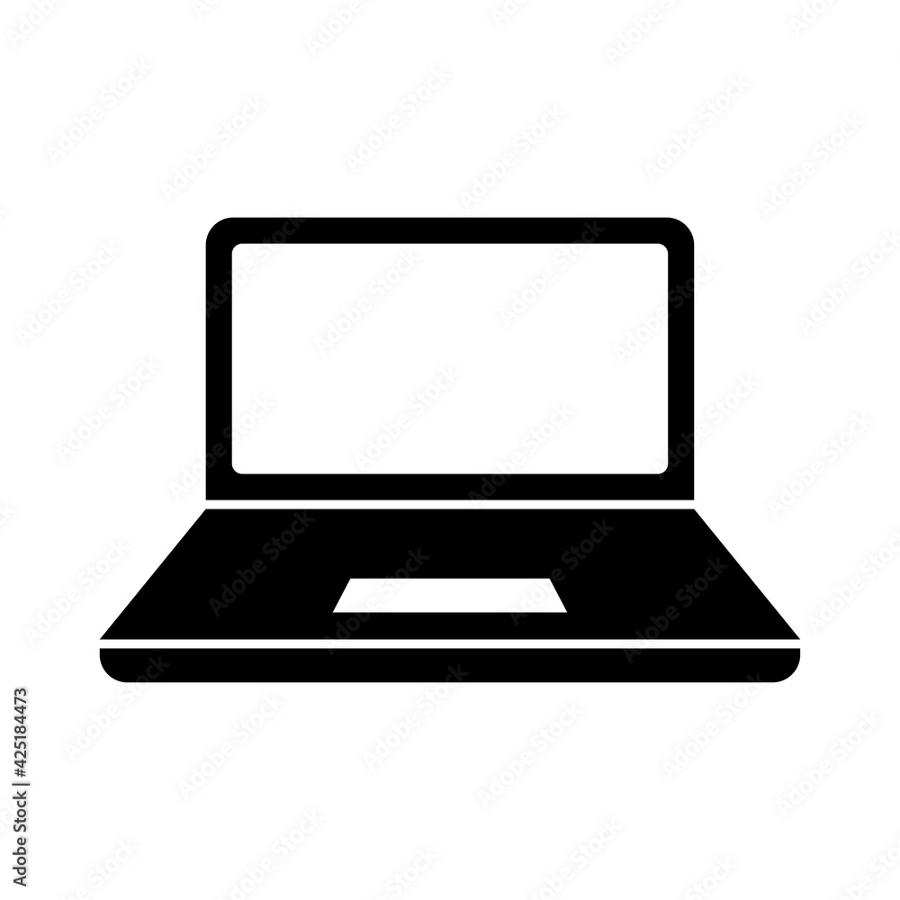 laptop icon design, outline style, vector eps10 laptop icon design, outline style, vector eps10