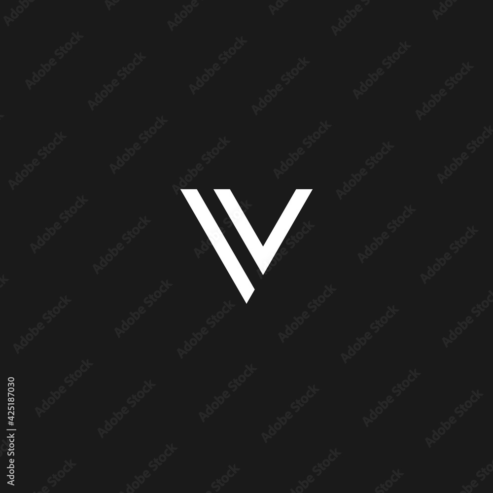 Creative Illustration of modern triangle letter IV Creative Illustration of modern triangle letter IV