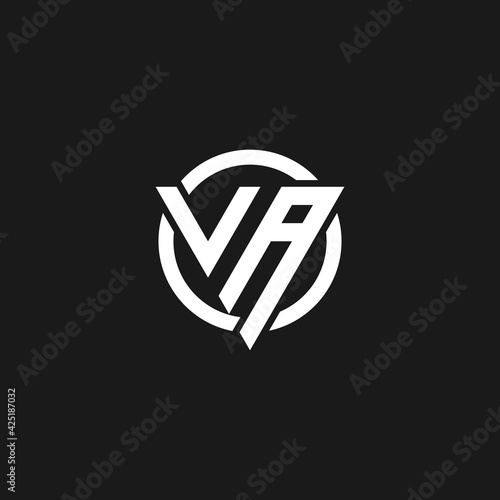 Creative Illustration of modern triangle letter VA Free Download Creative Illustration of modern triangle letter VA - GFXLoad