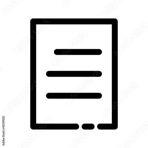 Paper and text icon