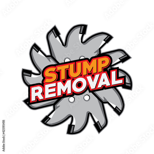 Stump Grinder logo, perfect for stump removal Business company 