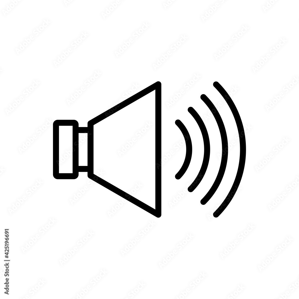 speaker icon design, outline style, vector eps10 speaker icon design, outline style, vector eps10