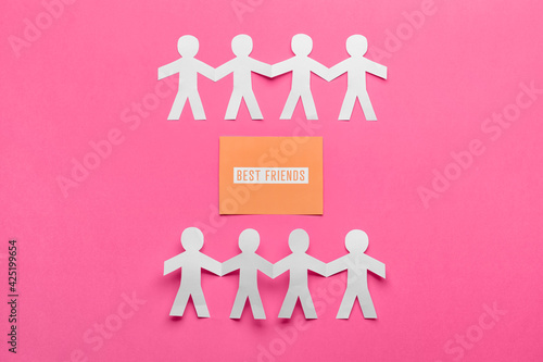 Paper human figures and gre...