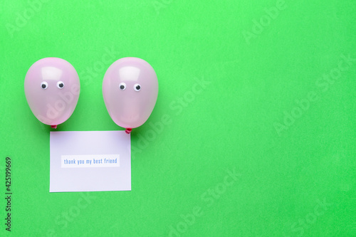 Funny air balloons and gree...