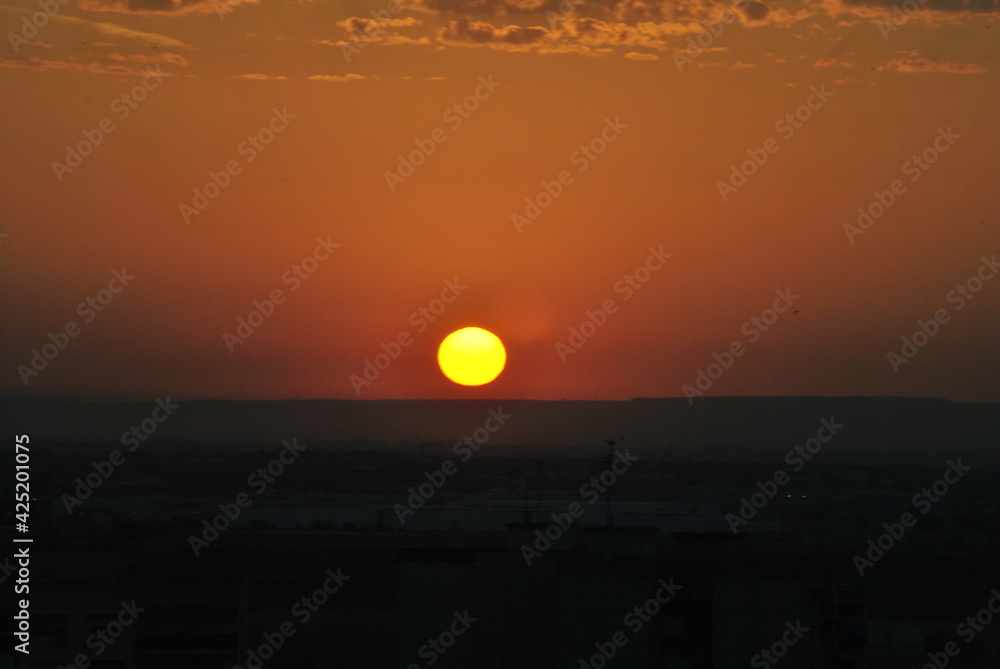 sunset over the horizon sunset over the horizon