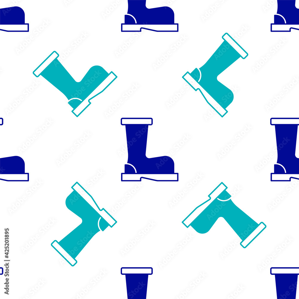 Blue Fire boots icon isolated seamless pattern on white background. Vector Blue Fire boots icon isolated seamless pattern on white background. Vector