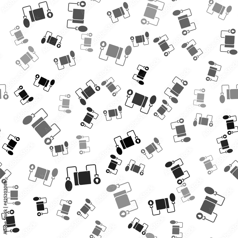 Black Blood pressure icon isolated seamless pattern on white background. Vector Black Blood pressure icon isolated seamless pattern on white background. Vector