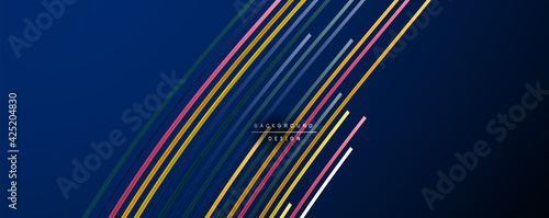 Abstract colorful lines vector background. Internet, big data and technology connections concept, abstract template