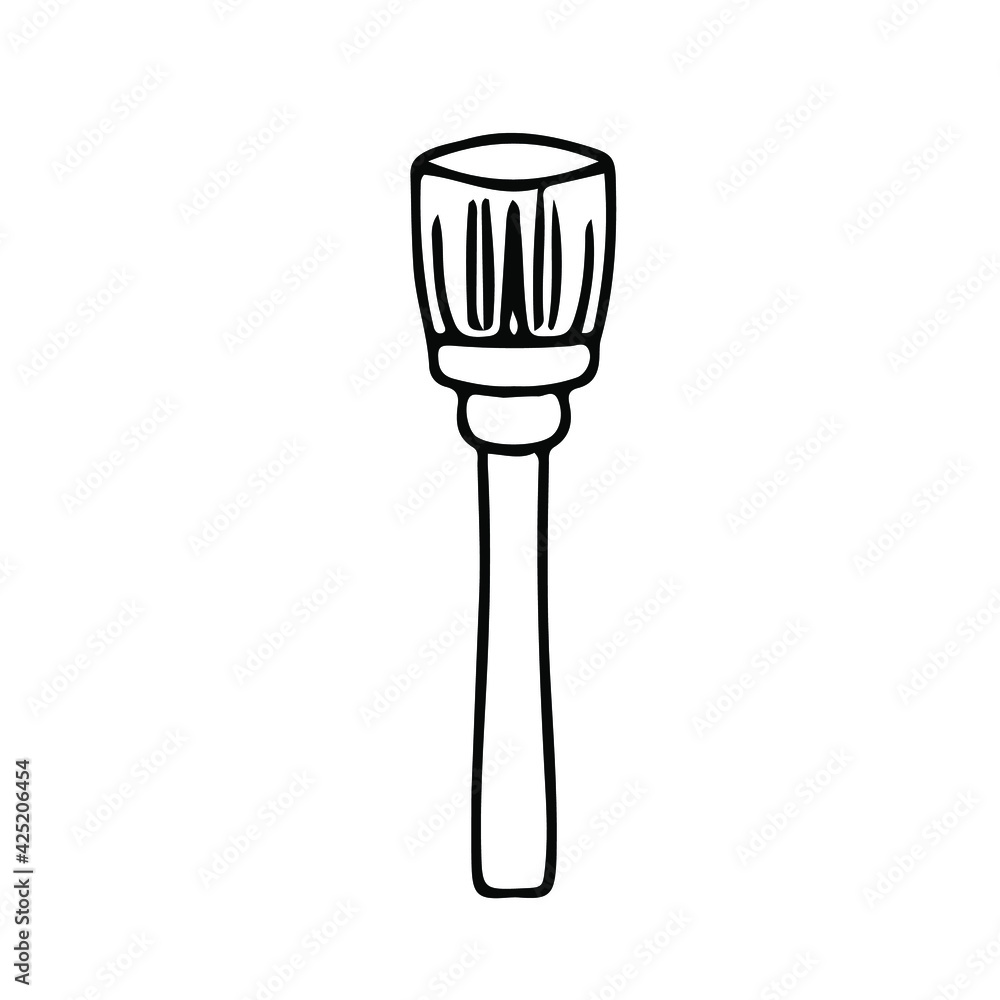 Milling cutter for manicure. Hand-drawn doodles. Hand and nail care. Vector illustration isolated on white background. Milling cutter for manicure. Hand-drawn doodles. Hand and nail care. Vector illustration isolated on white background.